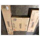 Wooden Twin Over Full Bunk Bed, Loft Bed with Playhouse, Farmhouse, Ladder and Guardrails By  NEW SPACE Customer Returns See Pictures