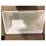 BigTub Utilatub Combo 40 in. x 24 in. 33 in. Polypropylene Floor Mount Utility Tub with Pull-Out Faucet in White  Customer Returns See Pictures