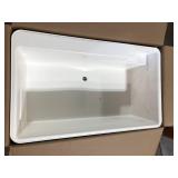 BigTub Utilatub Combo 40 in. x 24 in. 33 in. Polypropylene Floor Mount Utility Tub with Pull-Out Faucet in White  Customer Returns See Pictures