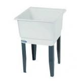 MUSTEE Utilatub 23 in. x 25 in. Polypropylene Floor Mount Laundry Tub    Customer Returns See Pictures