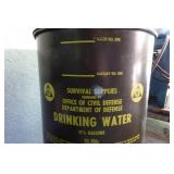 Military 17.5 Gallon Drinking Water Storage Barrel