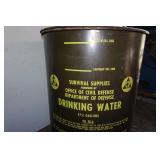 Military 17.5 Gallon Drinking Water Storage Barrel
