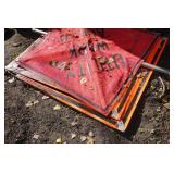 *4* Utility Work Ahead Road Signs