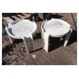 *2* Plastic Patio Side Tables