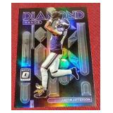 Beautiful Optic Justin Jefferson Diamond Hands Silver Prizm Card