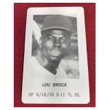 Milton Bradley Lou Brock Card