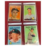 (4) 1958/59 Topps Baseball Cards
