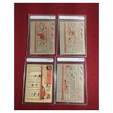 (4) 1958/59 Topps Baseball Cards
