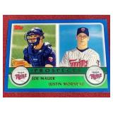 2003 Topps Joe Mauer/Justin Morneau Prospects Card