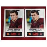 (2) Johnny Manziel Rookie Cards