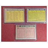 (3) 1978/1978 Football Leaders Cards - Payton/Staubach/Bradshaw Etc.