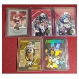 (5) Numbered Football Cards