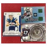(3) Football Relic Cards - Raiders Relic is Metal