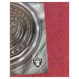 (3) Football Relic Cards - Raiders Relic is Metal