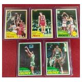 (5) 1981-82 Basketball Cards - 4 HOFers!