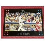 2007 Topps Derek Jeter Short Print With George Bush/Mickey Mantle