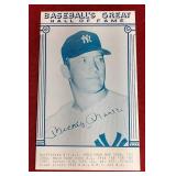 Vintage Mickey Mantle Hall of Fame Postcard