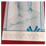 Vintage Mickey Mantle Hall of Fame Postcard