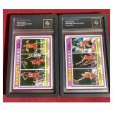 (2) Graded1981-82 Topps Basketball Cards - Malone/Gilmore, Etc.