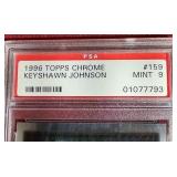 1996 Topps Chrome Keyshawn Johnson Rookie Card - PSA 9