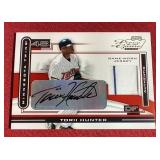 2003 Playoff Torii Hunter Game-Used Jersey Autograph Card - #d/140