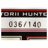 2003 Playoff Torii Hunter Game-Used Jersey Autograph Card - #d/140