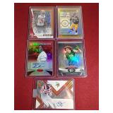 (5) Autographed NFL Cards - 2 Numbered