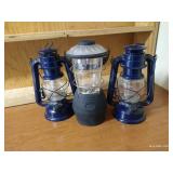 (3) Small Lanterns - Battery Operated