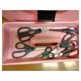 Pink Tool Box With Scissors & Grommet Tool