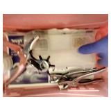 Pink Tool Box With Scissors & Grommet Tool