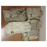 (5) Pairs Mens XL Used Leather Work Gloves