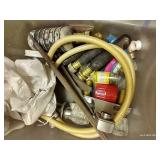 Bin Of Misc. New Plumbing Supplies For Home Repair