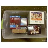 Christmas Decor - Solar Lights (New In Box) & Nut Cracker