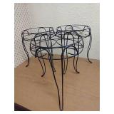 (3) Black Plant Stands