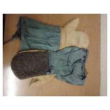 Long Heavy Duty Winter Military Mittens - Wool Lined