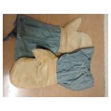 Long Heavy Duty Winter Military Mittens - Wool Lined