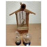 Asian Decor - (2) Cork Art, (1) Decorative Bird Cage
