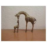 Set Of Brass Giraffes From Thailand