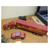 Bucket Of Vintage & Misc. Toys, RC Semi