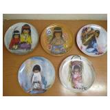 (5) DeGrazia Native American Collectors Plates