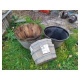(4) Barrel Planters