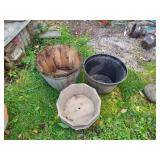 (4) Barrel Planters