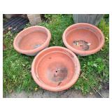 Shallow Terra Cotta Planters