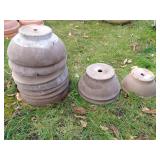 (10) Shallow Terra Cotta Planters - Various Sizes