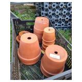 (13) Terra Cotta Misc. Pots & (6) Trays