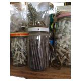 Right Side Shelf Jars Of Misc. Hardware