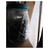 Right Side Shelf Jars Of Misc. Hardware