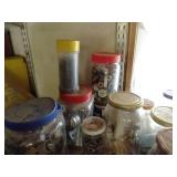 Multiple Jars Of Misc. Hardware