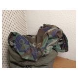 Military Duffel With Camo Shirts & Pants