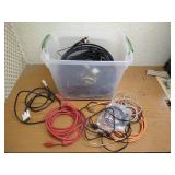 Tote Of Misc. Cables